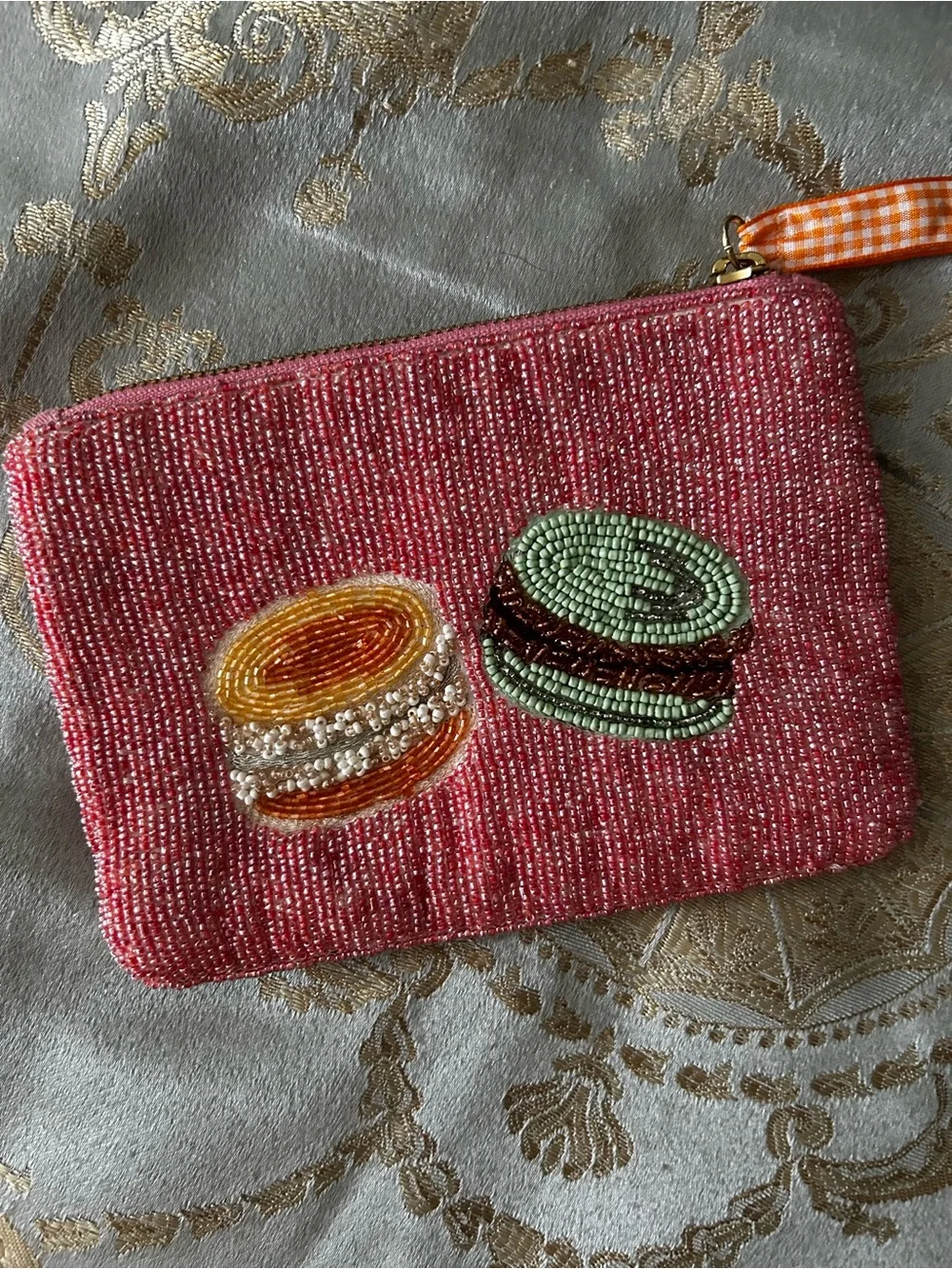 Anthropologie Beaded Eiffel Tower Pouch